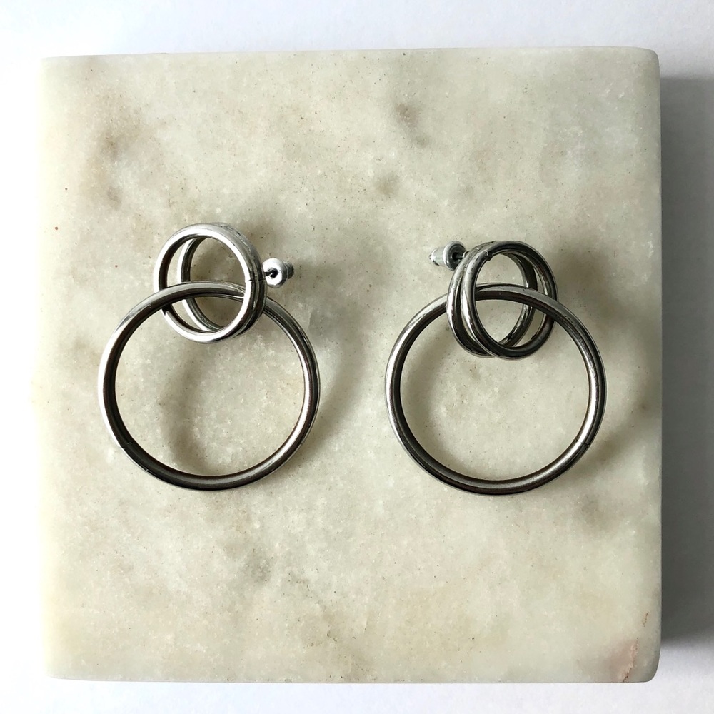 Double Linked Hoop Earrings